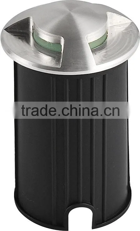 Stainless steel cover A/B/C led ground light 1W with tempered glass 10mm led ground lamp outdoor