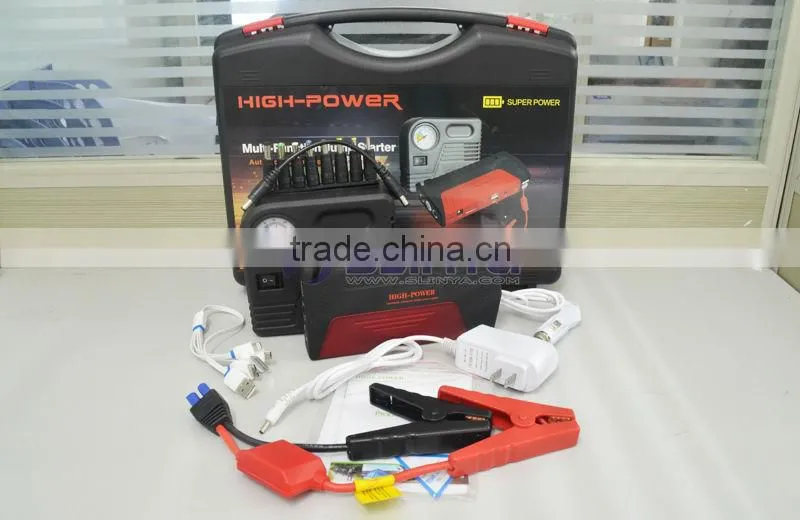 44.4Wh Power Bank 5V/12V/16V/19V Output Emergency Car Jump Starter Charger Booster