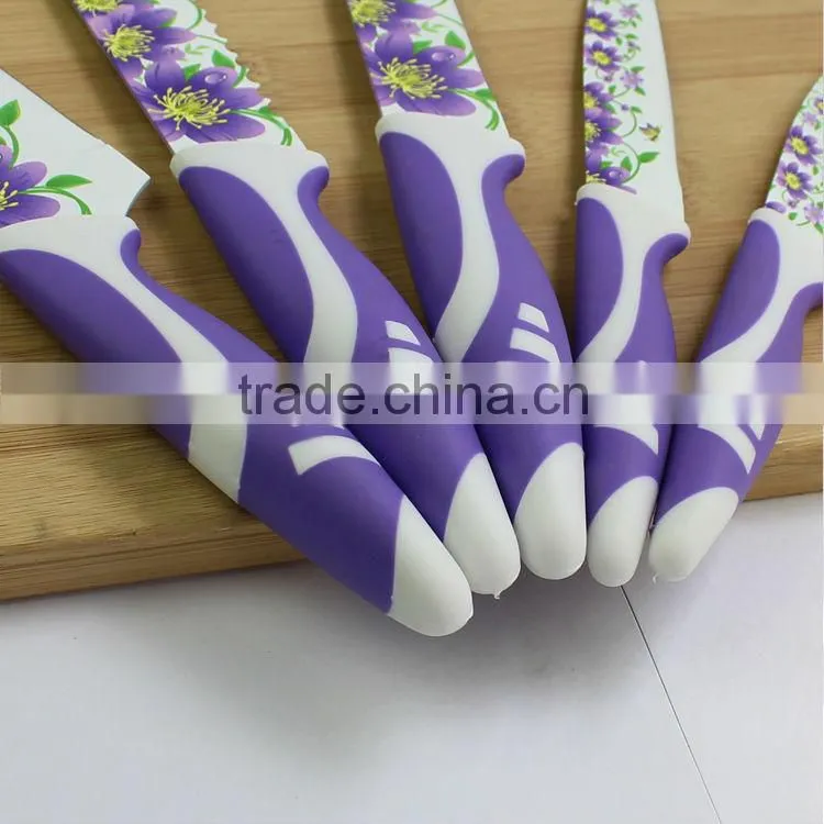 Fashion coating kitchen knife set