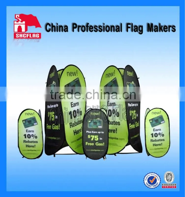 Many different shapes and sizes of pop up a frame banner