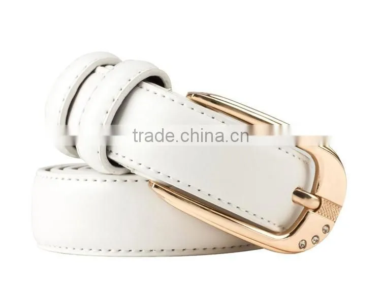 Fashion Metal Pin Buckle Genuine Leather Women Belts