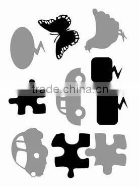black white various shape custom wall stickers