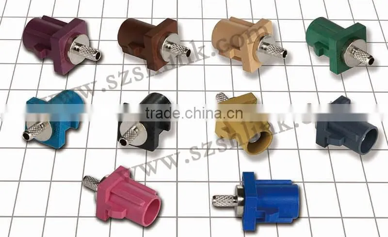 Fakra crimp Jack connector Curry Satellitic Radio With fakra male connector for rg174 cable
