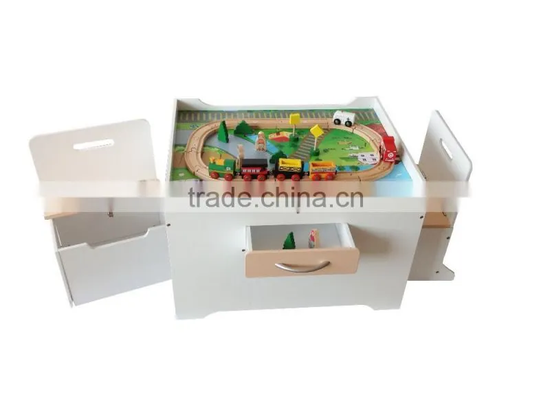 wooden kids play table and chair set