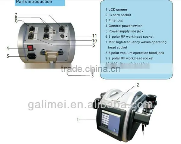 2015 ce approved 5 in 1 cavitation ultrasonic lipolysis slimming machines