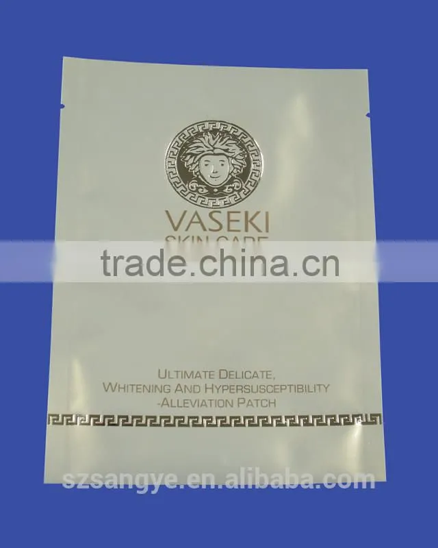 China cosmetic aluminum foil plastic bag for Eye Mask packing