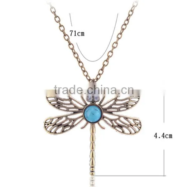 sweater chain Clothing Accessories vintage dragonfly pendant necklace