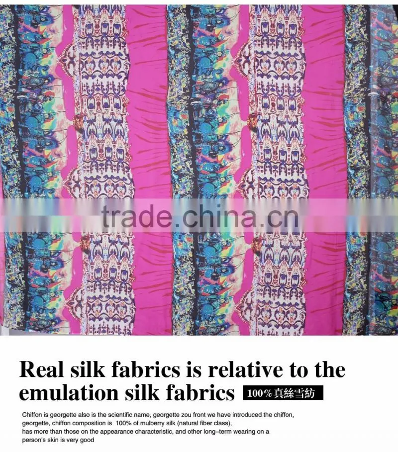 Supply 100% silk satin chiffon fabric