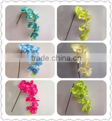 Floral supplies real touch room decoration PU handmade orchid flower arrangement