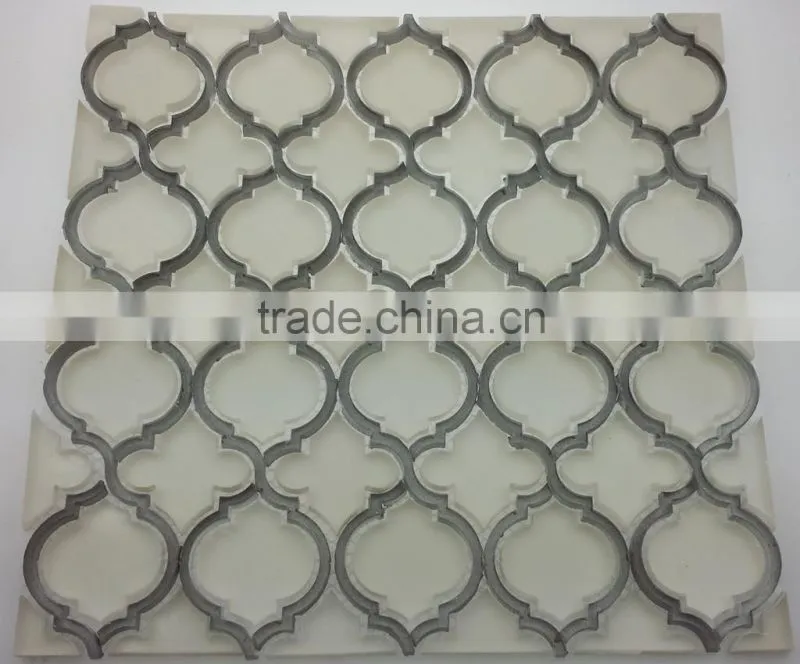 accurate water jet glass cutting gray color tile mix Lantern