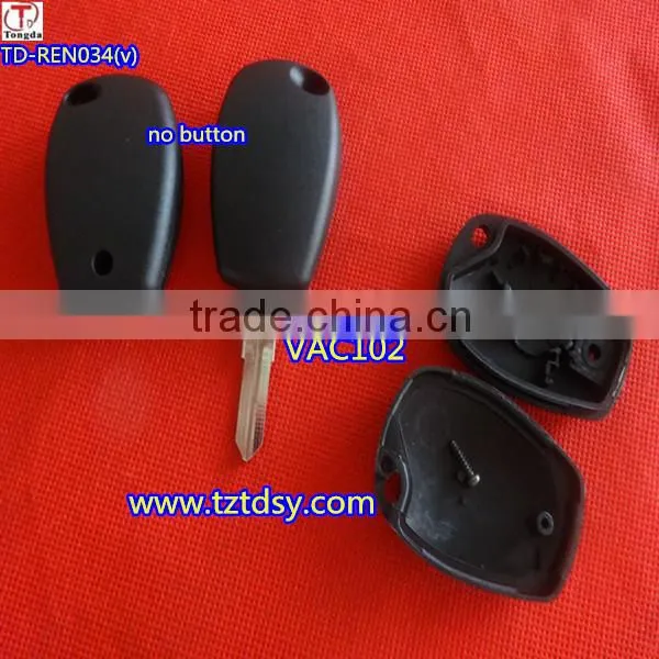 Tongda TD-REN034(N),no button blank key shell with NE73 key blade for Renault