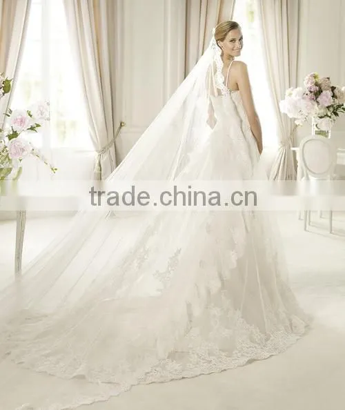 Spaghetti Straps Mermaid Ivory Lace Sweetheart Designers Wedding