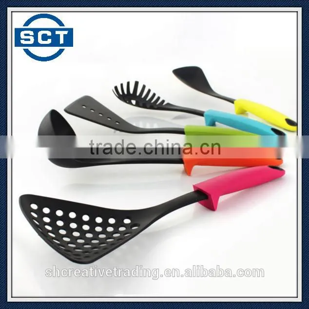 Kitchen Cooking Utensil Basic Essential Tool Set 5 Piece Multi Color Rainbow Hanging Non Stick