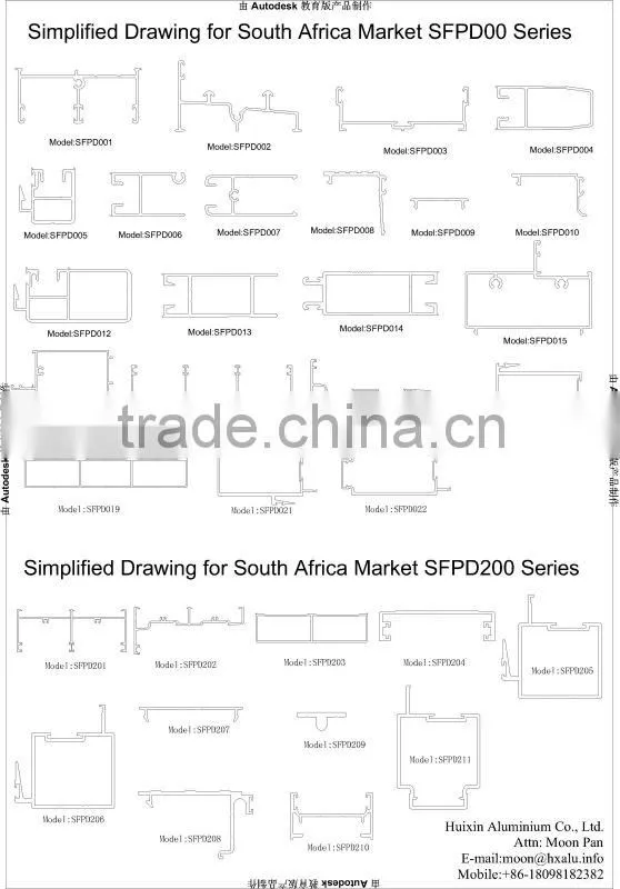 competitive price tile trim aluminum profile hot-selling to Russia