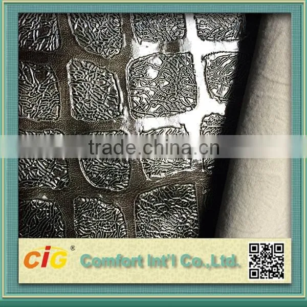 2015 new vacuum design pvc artificial leather for sofa and wall