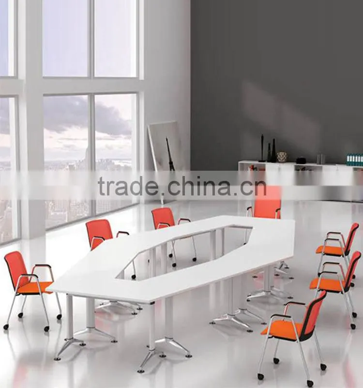 Modular White Desktop New Design Folding Conference Table