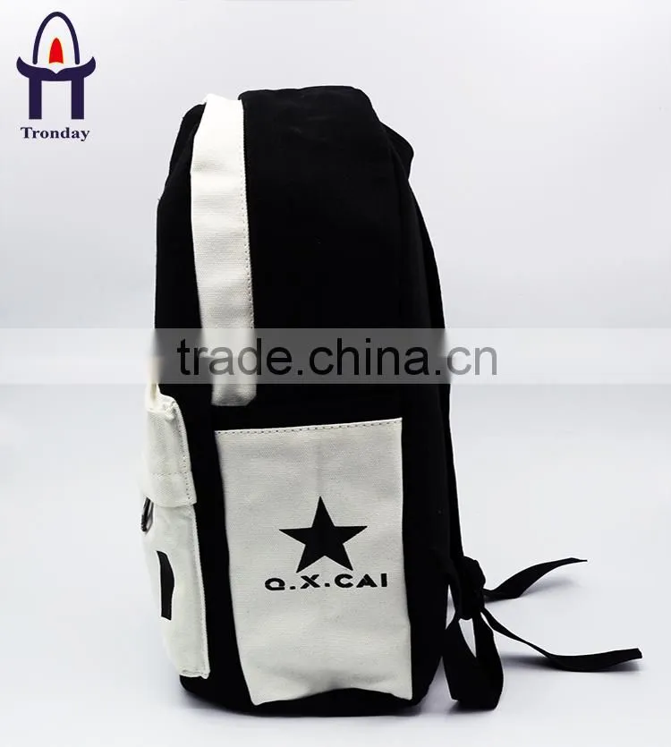 Wholesale fashion promotional canvas backpack ,leisure sports backpack