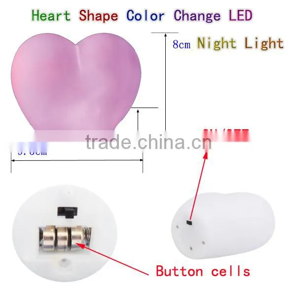 Hot selling baby gift led change colour plastic night light
