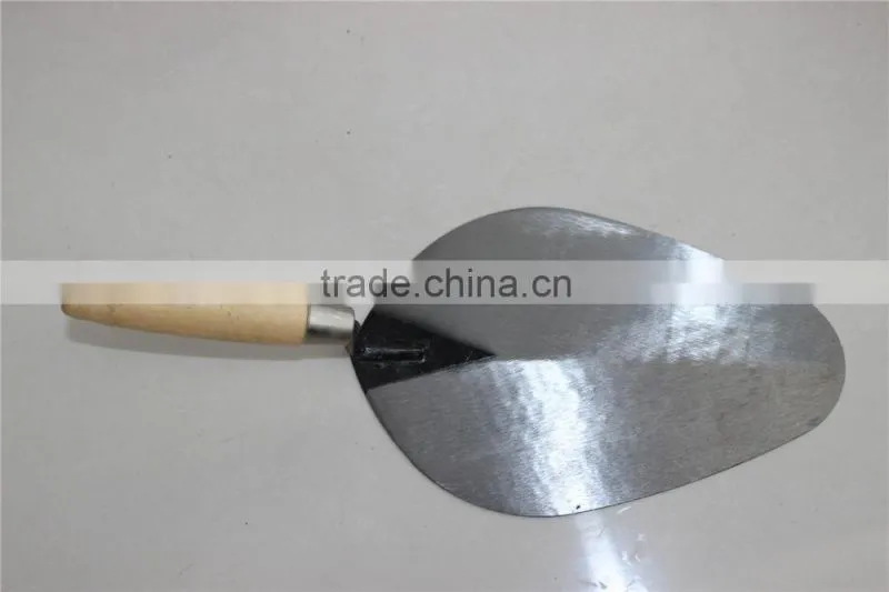 Carbon steel bricklaying trowel / wood hand bricklayers' tools