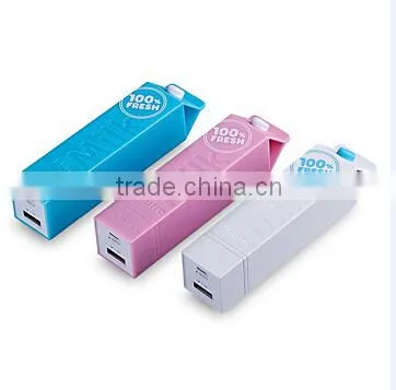 Milk Style Power Bank 2600 with A Flashlight