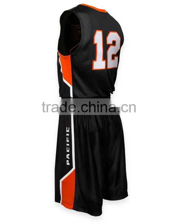 2015 high quality fashion design polyester black man basketball jersey