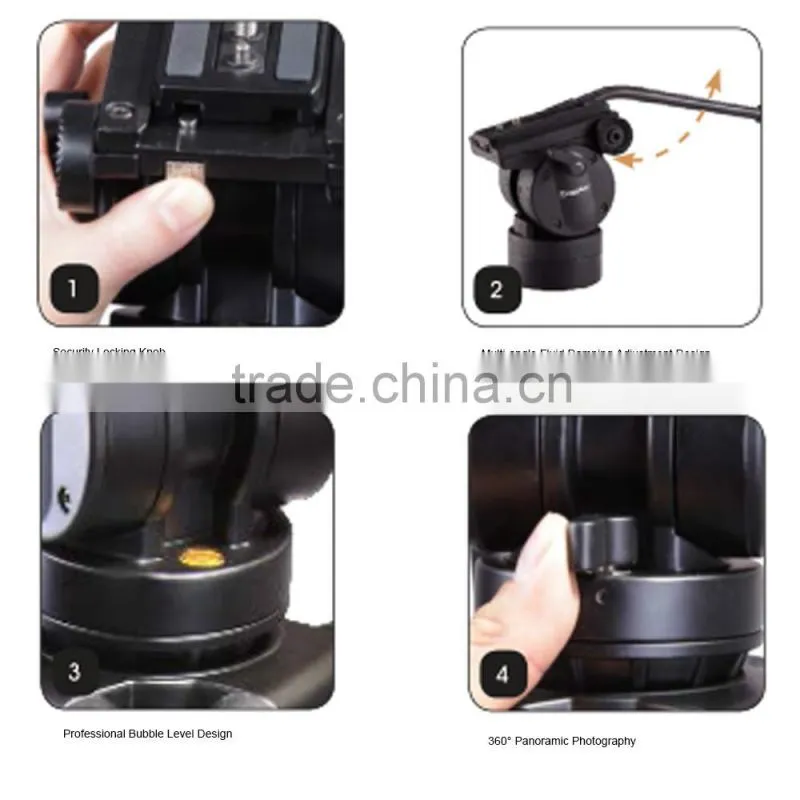 beautiful function fluid video head tripod kits VT-2510