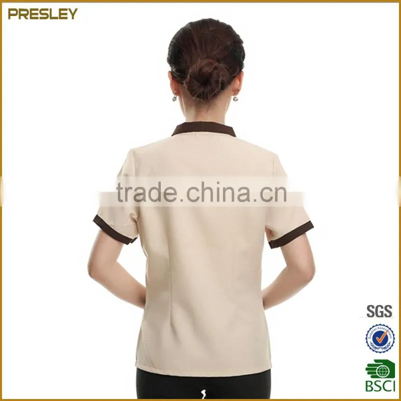 Presley oem wear resistant hotel women cleaning staff uniform housekeeping