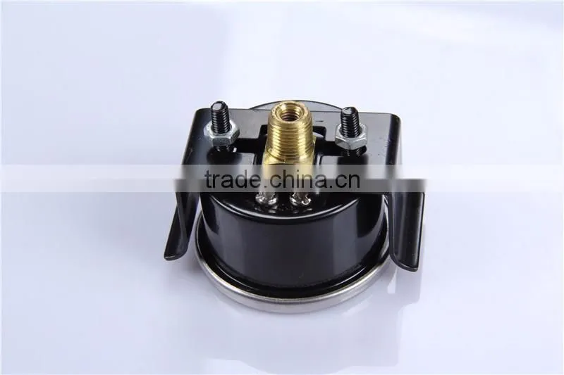 China 304ss Or Black Iron Shell Whit A Bracket Support Pressure Gauge