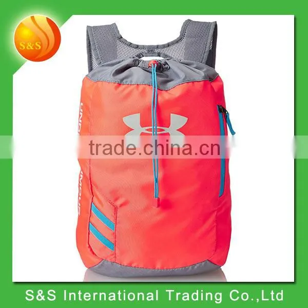 New style good quality large capacity fashion nylon drawstring backpack
