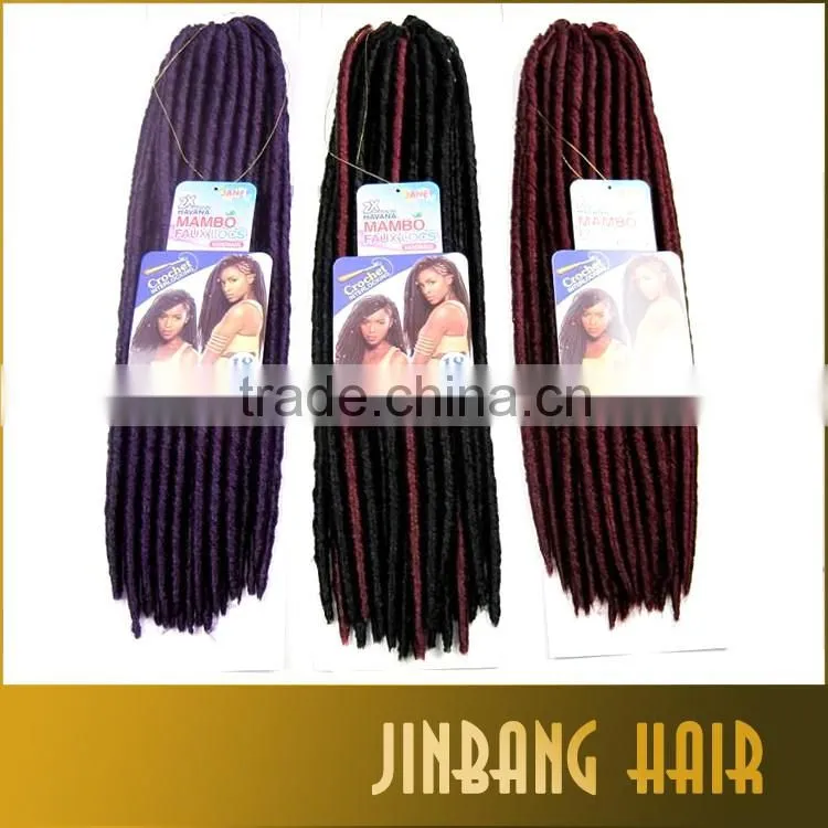 2016 new products fauxlocs 18inch synthetic hair soft crochet twist braid 2x havana mambo fauxlocs braid