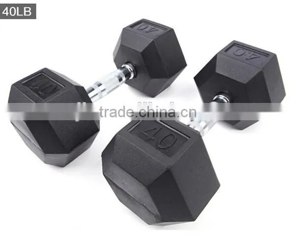 high quality PU Encased Solid Hex Dumbbell
