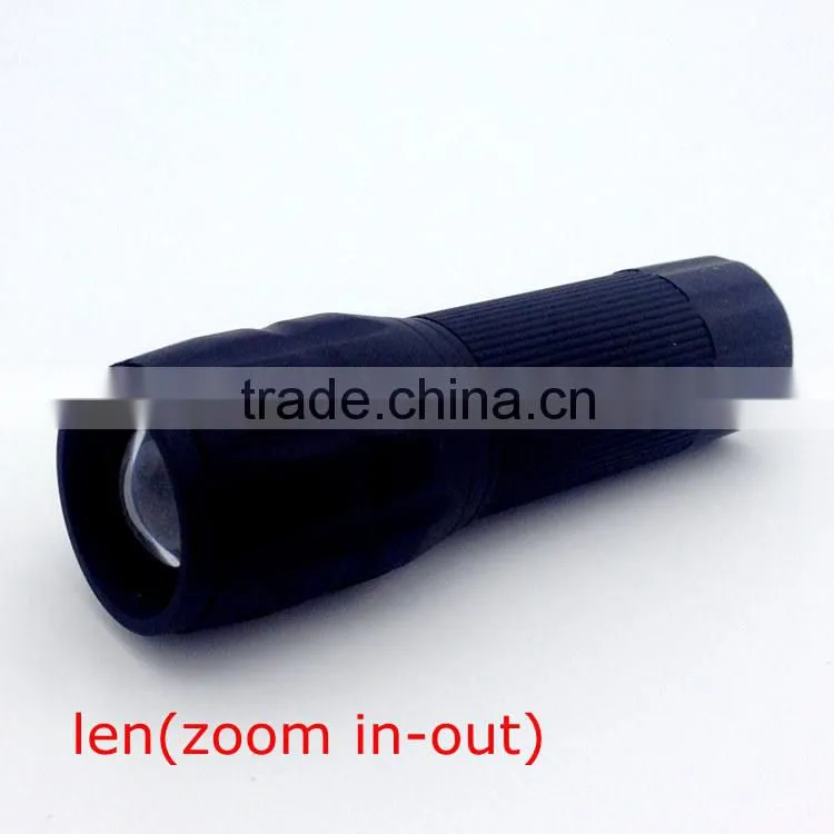 1W powerful led with AAA batteries Zoom flashlight