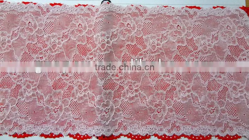 elastic trim lace design for wedding dress-APN4130y-19cm