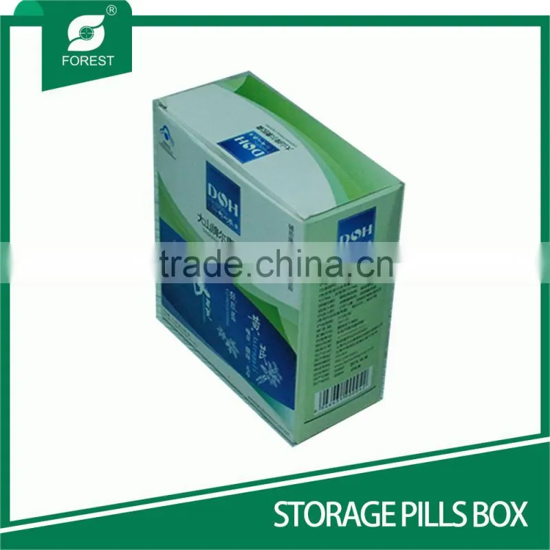 ECO-FRIENDLY CHIPBOARD BOXES FOLDED STORAGE PILLS BOX