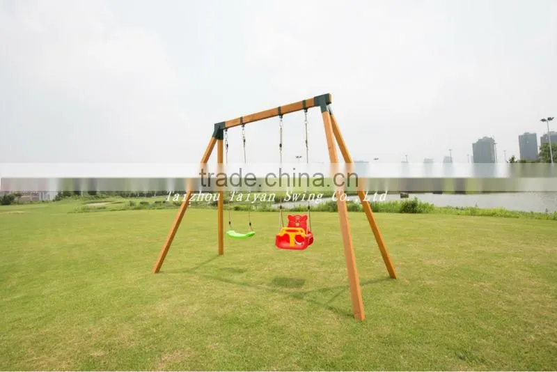 Simple Wooden Outdoor Swing Set TYS-S01