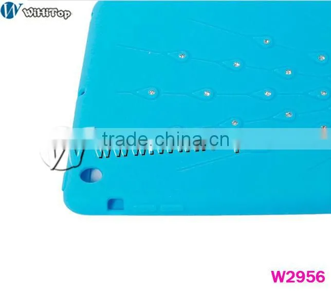 for ipad mini bling hard case,Luxury Bling Peacock Feathers Silicone case