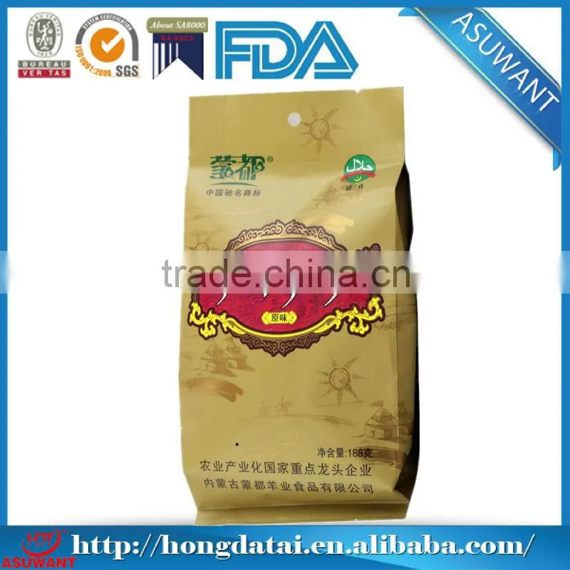 FDA certificated custom food brown packaging paper bag