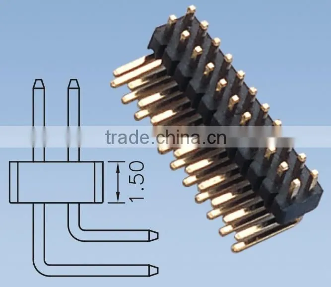 Double Row Pin Header SMT H=1.0 Pitch 1.0mm