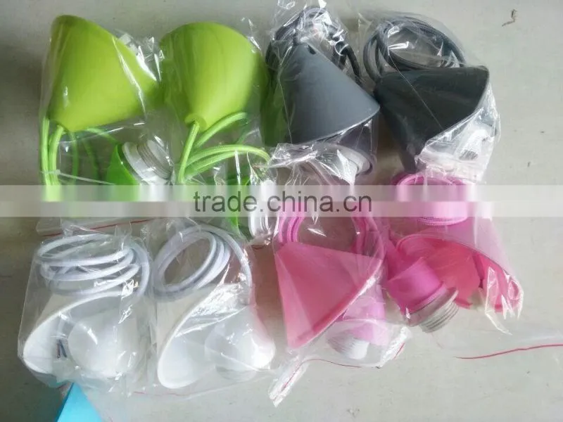 Iron Cheap Modern Chandelier E26 Colorful Ceiling Lamp Light