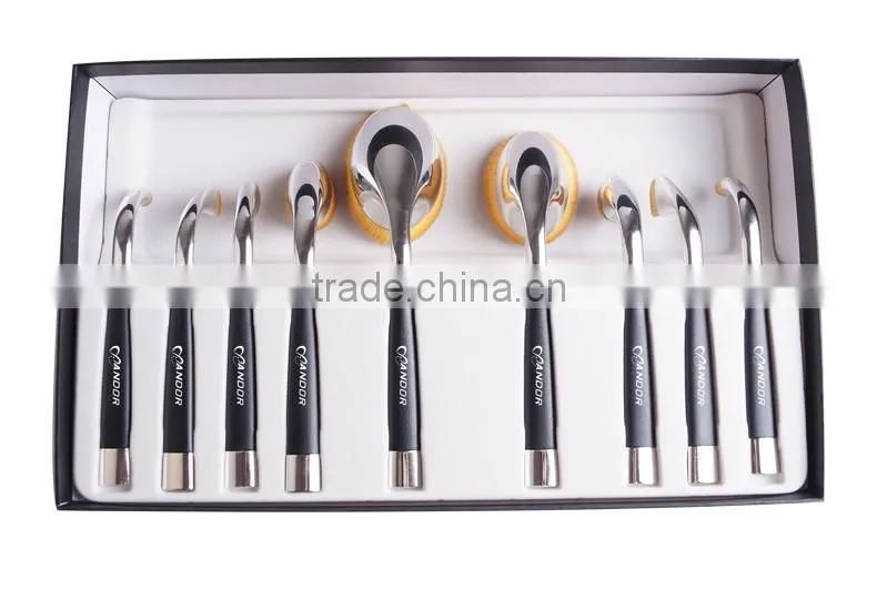 New arrival 9 piece cosmetic makeup brush set can make your own brand