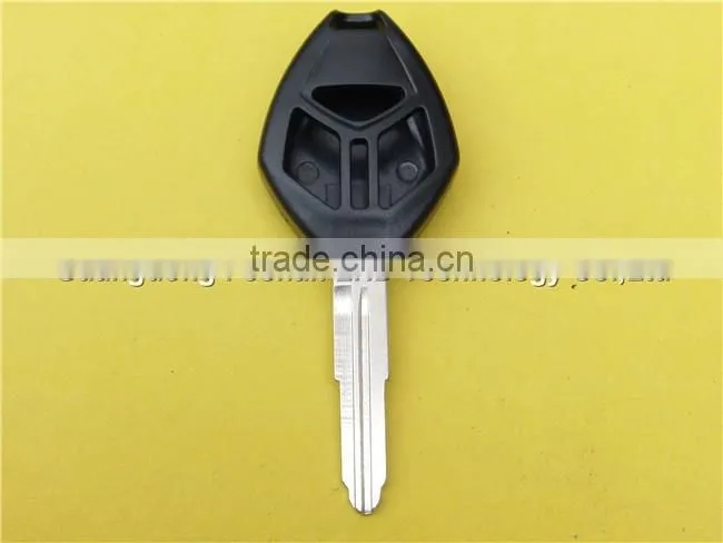 Replacement 3 Buttons With Logo Uncut Right Groove Blade Remote Blank Fob Key Case Shell For Mitsubishi Car Key