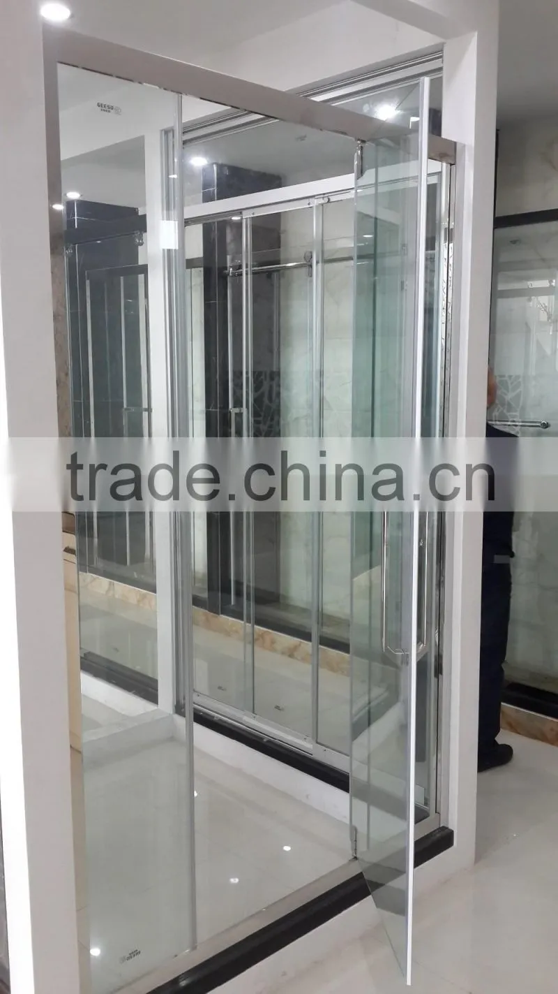 Stainless Steel Frame Hinge Glass Shower Door D62