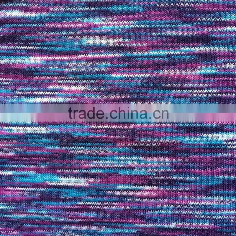 Shaoxing knitting manufacturer for rayon polyester loose jersey fabric, sweater slub light thin knit fabric
