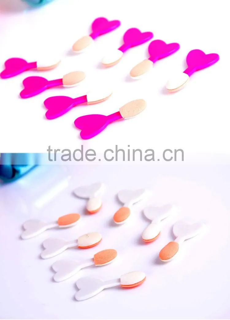 Mendior Heart shaped Eye Shadow Sponge Eyeliner Brush Applicator Tool 8pcs/pack support OEM/ODM