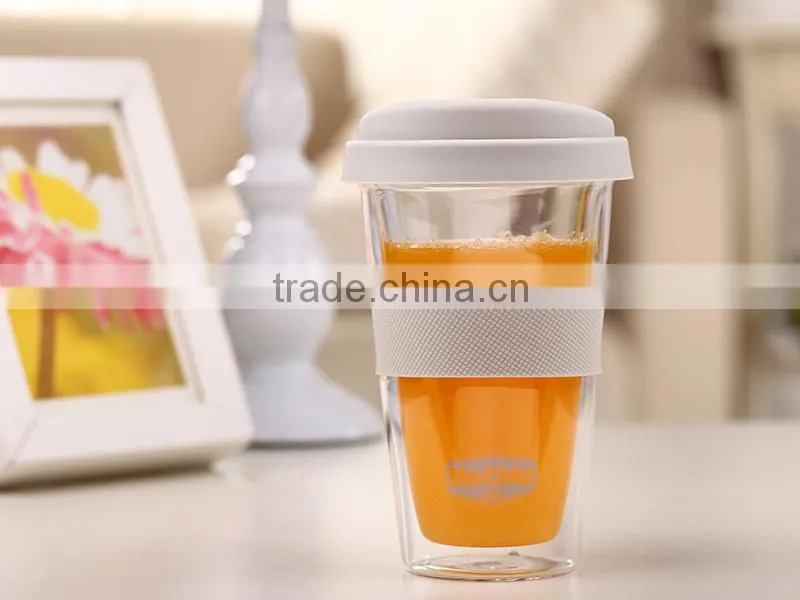 8oz 12oz 16oz custom Reusable Plastic Tritan classic coffee tumbler travel mugs water cups with Silicon sleeve and lid