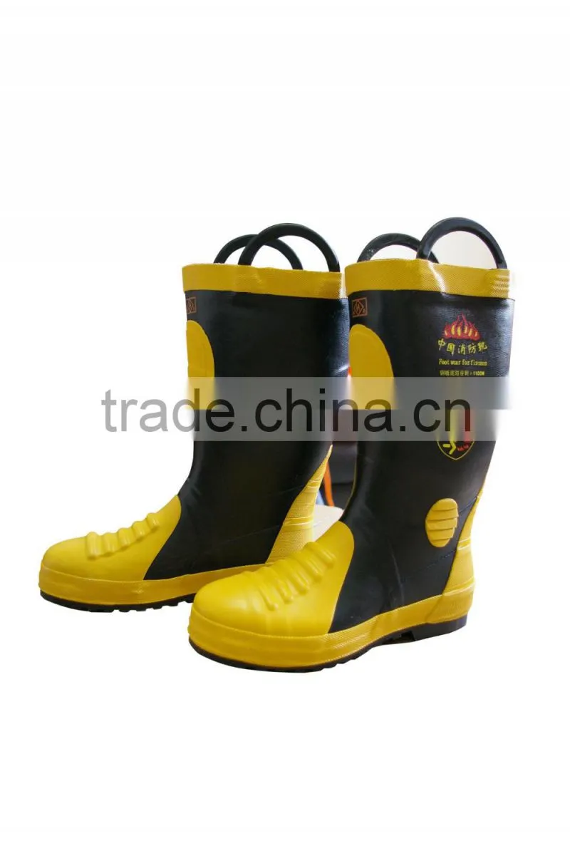Fire fighter rubber boots safety boots chemical protective boots