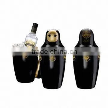 Bowling Ball Shape Ice Bucket, Made of Stainless Steel, with 3L Capacity,