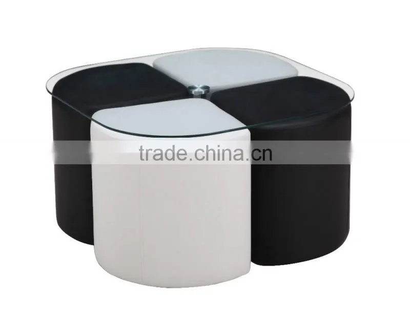 European style coffee table with 4 seats set