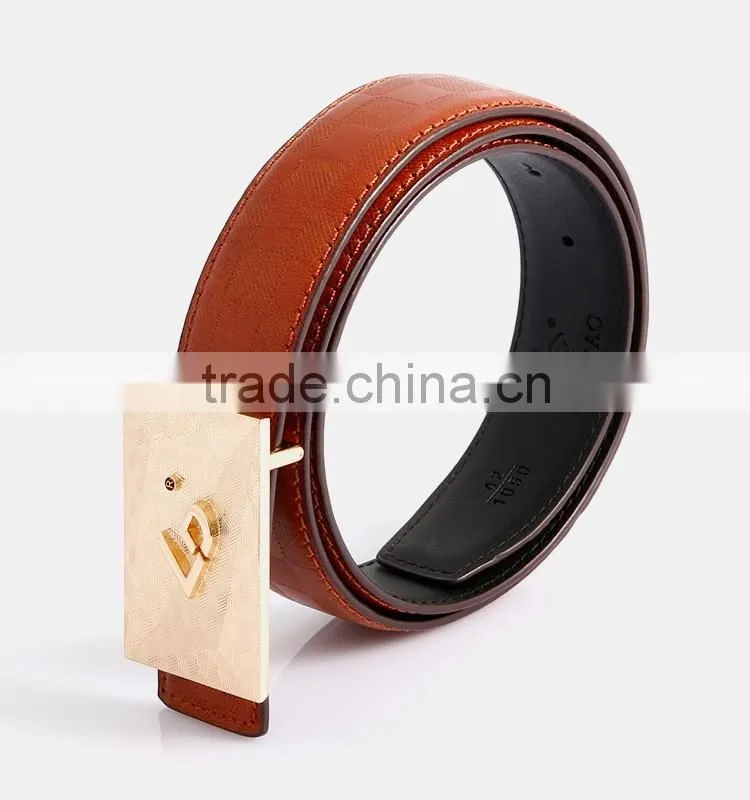 Cowhide genuine leather belts alloy buckle belt for men