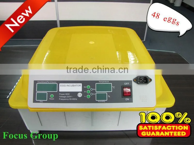 CE approved mini fully automatic chicken incubator 48 eggs